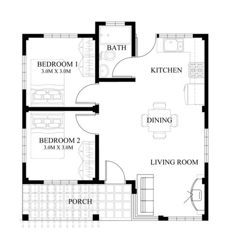 40+ SMALL HOUSE IMAGES DESIGNS WITH FREE FLOOR PLANS LAY-OUT AND ESTIMATED COST Small House Images, Small House Designs, Houses Decor, Small House Design Philippines, Small House Blueprints, Philippines House Design, Small Modern House Plans, Small Floor Plans, Bungalow Floor Plans