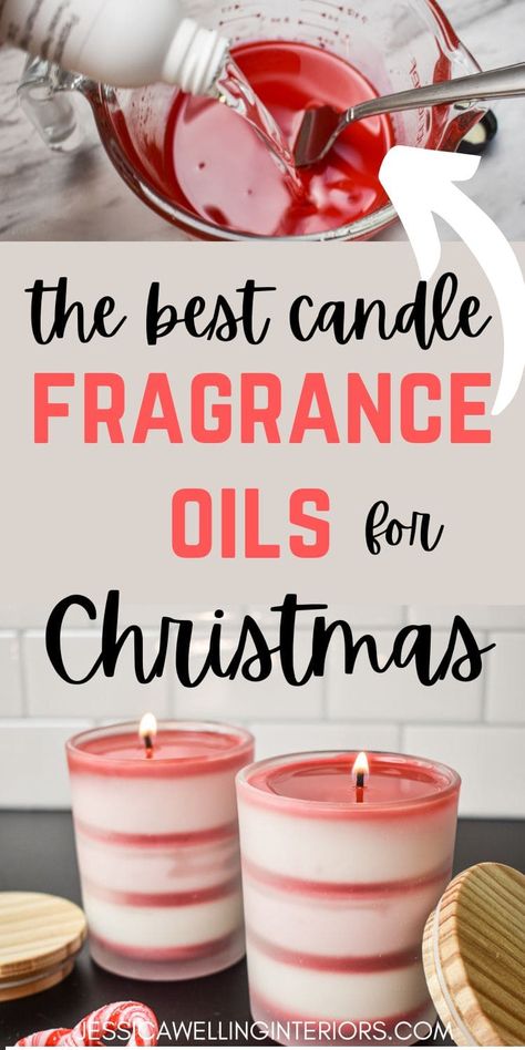 I tested hundreds of candle fragrance oils myself to find the very best scents for Christmas and the Holidays, including peppermint and candy cane, eggnog, spice, cranberry, and Christmas tree balsam perfect for DIY soy candles and way melts. Fragrance Oils For Candles, Homemade Candle Recipes, Diy Natural Candles, Wax Melts Recipes, Candle Scents Recipes, Candle Making Recipes, Candle Making For Beginners, Diy Wax Melts Christmas Soy Candles Diy, Winter Candle Scent Recipes, Best Selling Candles, Homemade Candle Scents Recipes, Fall Candle Ideas, Christmas Candle Scents, Candle Fragrance Recipes, Diy Peppermint Candle, Soy Candles Diy