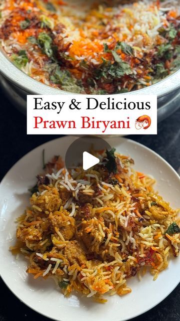 Prawns Biryani Recipe, Prawn Rice Recipes, Prawns Biryani, Prawn Starters, Prawn Biryani Recipes, Prawn Biryani, Saffron Milk, Biryani Masala, Black Cardamom