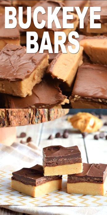 Peanut Butter Buckeye Bars, Buckeye Bars Recipe Easy, Buckeye Pie, Buckeye Fudge, Buckeye Bars Recipe, Buckeye Bars, No Bake Peanut Butter Bars, Buckeyes Recipe, Peanut Butter Bars Recipe