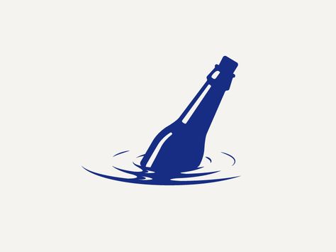 Message in a Bottle Message In A Bottle Illustration, Bottle Logo Design, Beer Bottle Logo, Alcohol Logo, Goli Soda, Water Bottle Logos, Safety Logo, Mind Logo, Jane Morgan