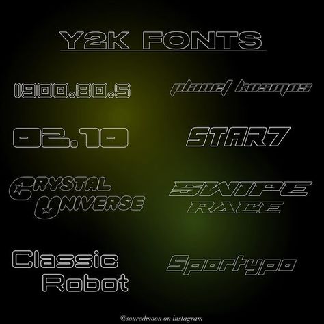 Y2K fonts!! (google drive) Dafont fonts Font fonts #font #fonts #dafontfonts Script Fonts #scriptfonts 3.1079 Fonts For Thumbnails, Dafont Fonts Y2k, Youtube Fonts, Retro Font Alphabet, Vlog Equipment, Chicano Script, Fonts Pairing, 666 Tattoo, Fonts Poster