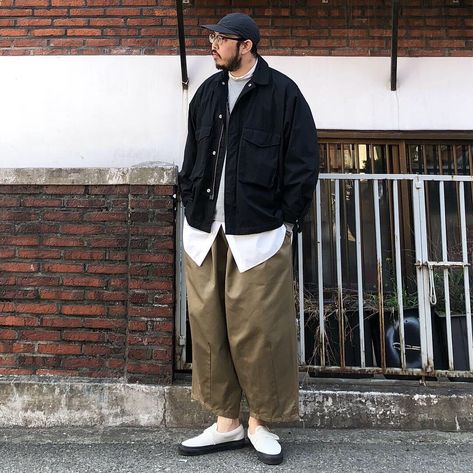 Male Outfits Plus Size, Mens Oversized Outfits, Men’s Wide Leg Pants, Male Fashion Plus Size, Plus Size Men's Fashion, Big Man Style Outfits, Japan Men Outfit, Plus Size Men Outfits Formal, Bigger Guys Fashion Outfit