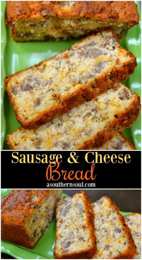 Sausage Cheese Bread, A Southern Soul, Sausage Bread, Bisquick Recipes, Breakfast And Brunch, Afternoon Snack, Breakfast Recipes Casserole, Cheese Bread, Breakfast Brunch Recipes