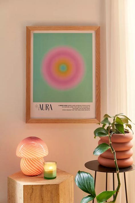 Dorm Vibes, Rome Art Print, Aura Art, Green Aura, Sunflower Art Print, Urban Outfitters Home, Furniture Apartment, Art Studio Organization, Rainbow Canvas