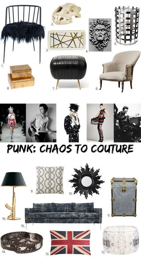 Rocker Interior Design, Punk Rock Decor, Punk Interior Design, Punk Interior, Punk Furniture, Country Style Bed, Edgy Bedroom, Punk Chaos To Couture, Chaos To Couture