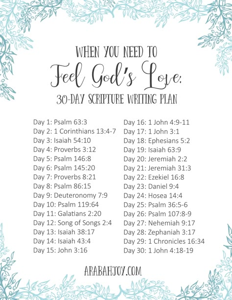 image of 31 days of Bible verses with a title that reads When You Need to Feel God's Love Scripture Writing Plan Writing Scripture, Scripture Plans, Bible Writing, Colour Circle, Scripture Writing Plan, Bible Reading Plans, Scripture Writing Plans, Writing Plan, Bible Study Topics