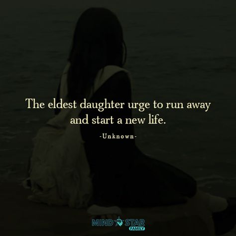 The eldest daughter’s urge to run away and start fresh is a mix of independence, escape, and self-discovery. A powerful desire to break free and rebuild her own story. #NewBeginnings #daughter #newlife #parentingquotes Bad Daughter Quotes, Eldest Daughter Quotes So True, Family Advice Quotes, Eldest Daughter Quotes, Bad Daughter, Strong Daughter Quotes, Toxic Family Members, The Eldest Daughter, Too Late Quotes