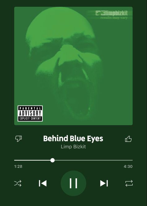 Behind Blue Eyes Limp Bizkit, Behind Blue Eyes, Fall Mood, Limp Bizkit, Parental Advisory Explicit Content, Parental Advisory, Blue Eyes, Music, Blue