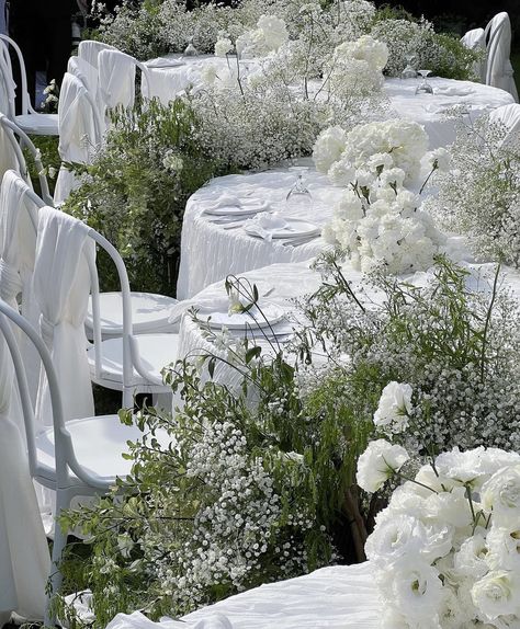 Linen Aesthetic, Sophisticated Wedding Reception, Wedding Drapery, Chic Wedding Decor, White Floral Arrangements, White Linens, White Instagram, Wedding Aesthetics, Candles Wedding