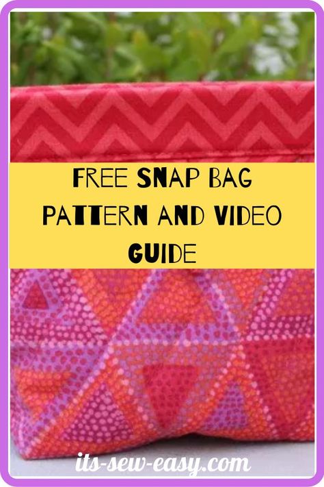 Snap bags make a great option when you’re looking for an everyday bag that doesn’t get in your way. It’s also the perfect sewing project to start on when you’re looking to make something out of some leftover materials and fabric. #bagpatterns #freesewingpatterns #sewingpatterns #sewingbag Snap Purse Pattern Tape Measure, Snap Bags Tutorial, Snap Bag Pattern, Snap Bags Tutorial Free Pattern, Hemingway Pouch, Snap Bags, Cosmetic Bag Pattern, Charm Pack Quilt Patterns, Charm Pack Quilt