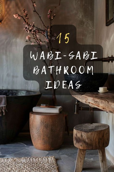 🛁🍃 Ready to embrace imperfect beauty in your bathroom? I've curated 15 stunning wabi-sabi bathroom ideas that'll create a zen-like retreat! From natural materials to weathered finishes, you'll find plenty of inspiration to design a tranquil space. Curious about how to infuse your bathroom with wabi-sabi charm? Click to explore these calming ideas! #WabiSabiBathroom #ZenDecor #NaturalDesign #JapaneseAesthetics #MinimalBeauty Wabi Sabi Interior Bathroom, Bali Bathroom Ideas, Wabi Sabi Toilet, Wabi Sabi Bathroom Inspiration, Asian Bathroom Ideas, Modern Japanese Bathroom, Modern Mediterranean Bathroom, Japanese Inspired Bathroom, Earthy Bathroom Ideas