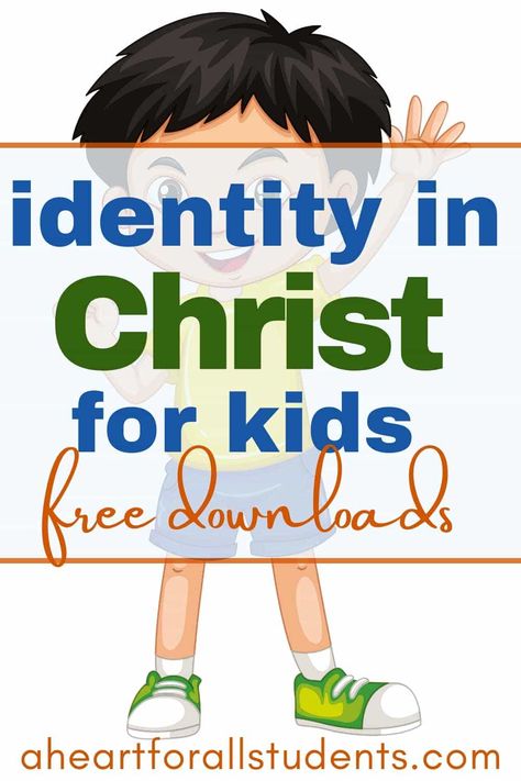 Identity In Christ For Kids, Childrens Bible Study, Scriptures For Kids, Verses For Kids, Kids Church Lessons, Relationship With Jesus, Bible Activities For Kids, Kids Printables, Sunday School Kids