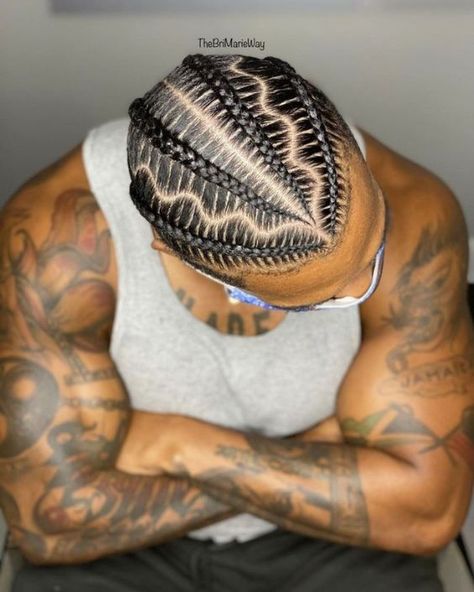 Top 22 Cornrow Hairstyles For Men To Try This Year Men's Braids With Fade, Men’s Stitch Braids With Design, Simple Mens Braids, Men’s Straight Back Cornrows, Stitch Braids Men Design, Black Men’s Stitch Braids, 4 Stitch Braids Men, Boy Stitch Braids, Stitch Braids With Design Men