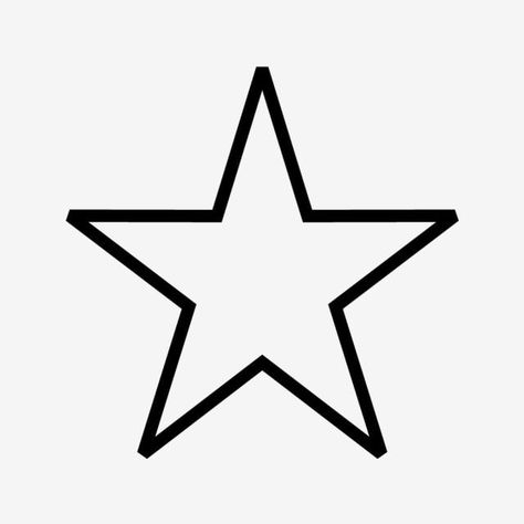 Black And White Star Icon, How To Draw Stars, Star Line Drawing, White Star Icon, Drawing Of Stars, White Star Png, How To Draw A Star, Star Png Black, Stars To Draw