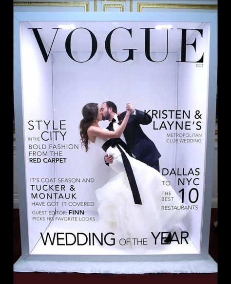 Magazine Booth - Walk-in Booth - Magic Moment Photo Booth Photo Booth Box, Wedding Magazine Cover, Creative Booths, Vogue Photo, Booth Wedding, Box Photo, Vogue Wedding, Wedding Of The Year, Photos Booth