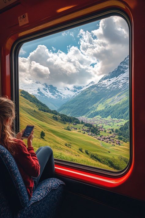 Immerse your family in the enchanting world of scenic train journeys in Switzerland. This curated video takes you on a breathtaking 7-day adventure aboard iconic trains like the Bernina Express and Glacier Express. Discover awe-inspiring landscapes, from towering mountains to charming villages, making it an ideal choice for family bonding and nature appreciation. Each route offers unique insights into Swiss culture and stunning vistas, ensuring an unforgettable journey for all ages. Click through to watch and start planning your next family escape #FamilyTravel #TrainJourney. Train Switzerland Swiss Alps, Switzerland Train Travel, Train Through Switzerland, Bernina Express Train, Bernina Express Switzerland, Switzerland Aesthetic Vintage, Train Journey Photography, Train Switzerland, Glacier Express Switzerland