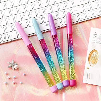 Fairy Stick, Rainbow Waterfall, Crystal Pen, Glitter Liquid, Pen Diy, Kawaii Pens, Pretty Pens, Cool School Supplies, Stationary Supplies