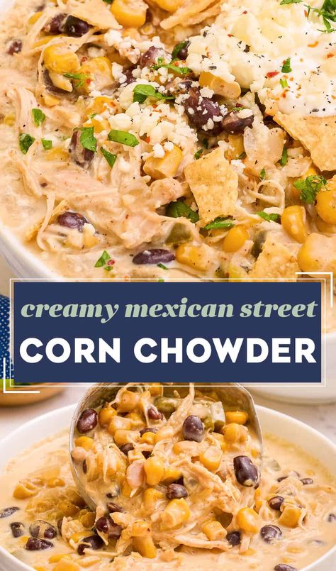 Mexican Street Corn Chowder, Street Corn Chowder, Mexican Street Corn Elote, Corn Elote, Melting Potatoes, The Chunky Chef, Chunky Chef, Authentic Mexican Recipes, Best Macaroni Salad