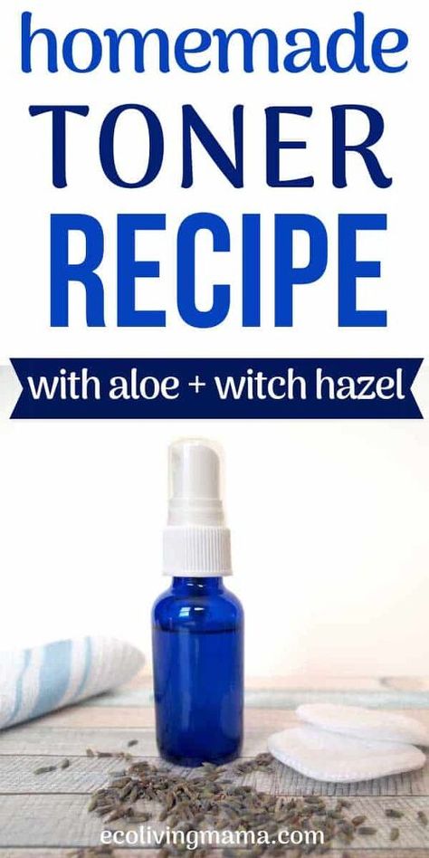 Homemade Face Toner, Witch Hazel And Aloe Vera, Homemade Toner, Aloe Vera Toner, Diy Toner, Witch Hazel Toner, Haut Routine, Homemade Skincare, Tone Skin