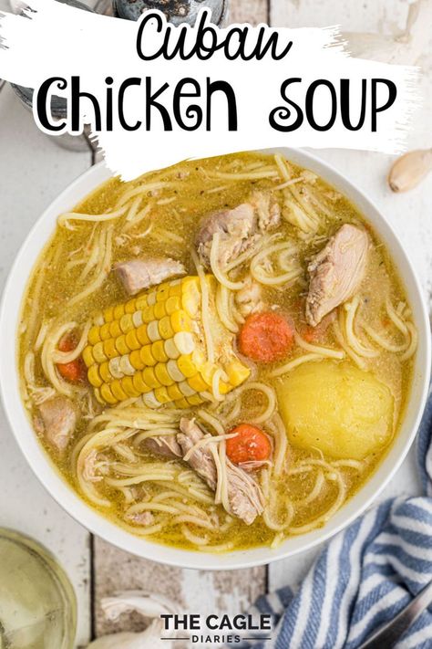 Cuban Lentil Soup Recipe, Cuban Chicken Soup Recipes, All American Recipes, Cuban Chicharo Recipe, Cuban Dishes Authentic, Cuban Food Recipes Authentic, Cuban Soup Recipes, Carribean Recipes Authentic, Latino Food Recipes