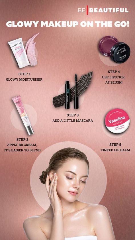 One Product Makeup Look, Makeup Glow Up Tips, Dewy Eye Makeup, How To Have Glowing Skin, Makeup Products Drawing, Makeup Vocabulary, Face Makeup Natural, Glow Makeup Look, Glowing Makeup Look