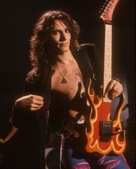 80s Guitarists, Steve Vai 80s, Stevie Vai, 80s Hair Metal, Famous Guitarists, Hair Metal Bands, Metal Boy, Best Guitar Players, 80s Men