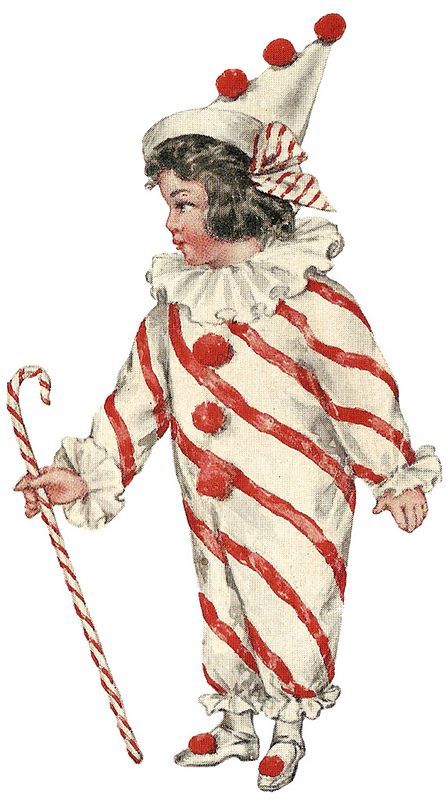 Vintage Christmas Images Printables Free, Images Victoriennes, Cirque Vintage, Images Noêl Vintages, Pierrot Clown, Victorian Scrap, Vintage Christmas Images, Circus Art, Vintage Valentine Cards