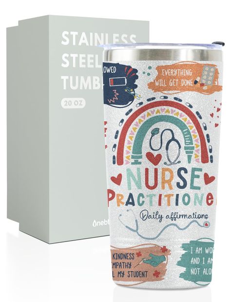 PRICES MAY VARY. [NURSE PRACTITIONER GIFTS FOR WOMEN] Surprise HER with this quality drink carrier she can use every single day! Your girlfriend, daughter, wife, mom, aunt... Whoever she is, she will be drinking EVERYTHING out of this tumbler once she gets it! [SUPER PRACTICAL] Keep coffee hot on those cold winter mornings and keep beer cold on those hot summer nights. [NO SWEAT] Thanks to the vacuum insulated design, Onebttl tumblers never produce condensation, meaning there will be no more dri Nurse Practitioner Week, Nurse Practitioner Gifts, Drink Carrier, Women Nurse, Surprise Her, Pediatric Nursing, Winter Mornings, Custom Cups, Nurse Practitioner