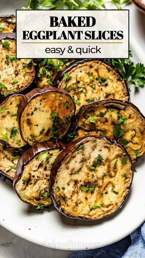 How To Bake Eggplant In Oven, Eggplant Breaded Baked, Baking Eggplant In Oven, How To Cook Eggplant In Oven, Easy Healthy Eggplant Recipes, Oven Baked Eggplant Recipes, Bake Eggplant Oven, Baked Aubergine Recipe, Eggplant Recipes Healthy Baked