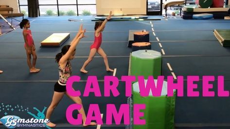 Gemstone Gymnastics Cartwheel Game - YouTube Cartwheel Drills For Beginners, Gymnastics Games For Kids, Beginner Gymnastics Drills, Preschool Gymnastics Games, Cartwheel Drills, Gymnastics Cartwheel, Gymnastics Stations, Gymnastic Classes, Preschool Gymnastics Lesson Plans