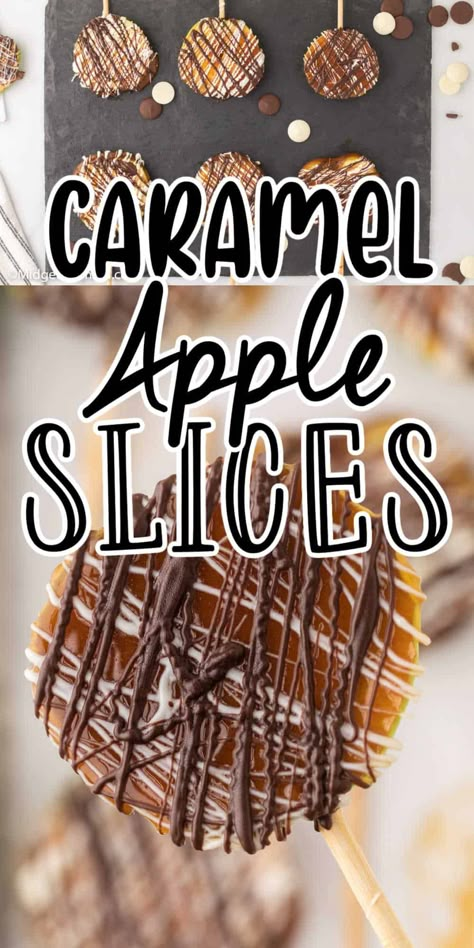 Chocolate Caramel Apple Slices Pops. Love caramel apples but not biting into them? Then you are going to love these Chocolate Caramel Apple Slices Pops. All the flavors of chocolate caramel apples while being easy to eat and on a stick. Chocolate Apple Pops, Chocolate Caramel Apple Slices, Children Food Ideas, Foods To Sell, Chocolate Apple Slices, Apples Slices, Caramel Apples Halloween, Caramel Apple Bites, Carmel Chocolate