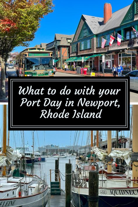 Read on for specifics of how to best enjoy your port day in Newport, RI, USA, including things to do in walking distance from the tender port. #cruisingNewportRIUSA New Port Rhode Island, Rhode Island Vacation, Canada Cruise, England Vacation, Maine Trip, 7 Seas, Visit Philadelphia, 2024 Travel, Cruise Ports