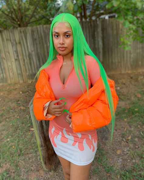 Nana on Instagram: “Fire ass Nana🔥 Dress @africanmall|$$off”NANA” Jacket @sheinofficial|$$off”badnana” Hair @bossbae_bundles” Bad Nana, Green Wig, Blue Wig, U Part Wig, Lace Fronts, Straight Lace Front Wigs, Human Hair Lace Wigs, Baddie Hairstyles, Brazilian Human Hair