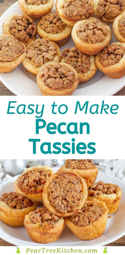 Nut Tassies, Pecan Pie Roll, Dessert Recipes With Pecans, Pecan Cookies Christmas, Easiest Deserts Ever, Cookie Table Recipes, Tart Cookies Recipes, Cookie For Wedding, Pecan Thumbprint Cookies Recipe