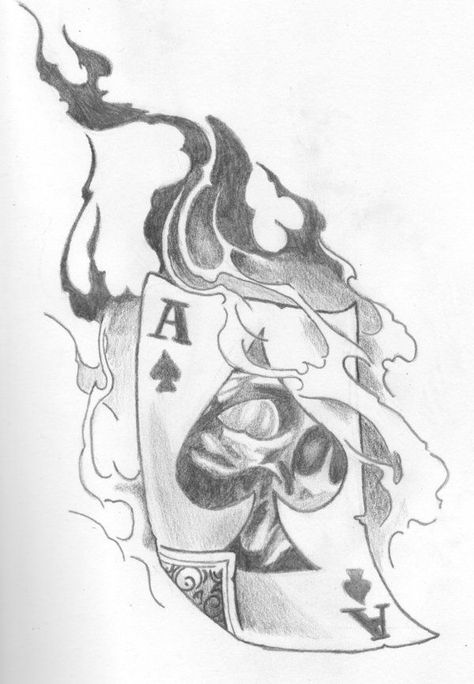 Tato Phoenix, Ace Of Spades Tattoo, Spade Tattoo, Card Tattoo Designs, Tattoo Portfolio, Card Tattoo, Desenho Tattoo, Tattoo Art Drawings, Dark Art Drawings