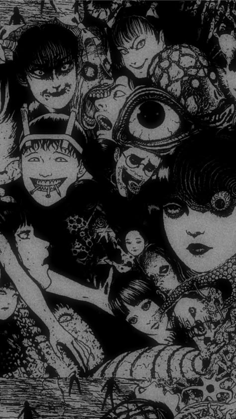 Ito Junji, Junji Ito Collection, Japanese Horror, Goth Wallpaper, Junji Ito, Dark Art Illustrations, Horror Art, Dark Art, Phone Wallpapers