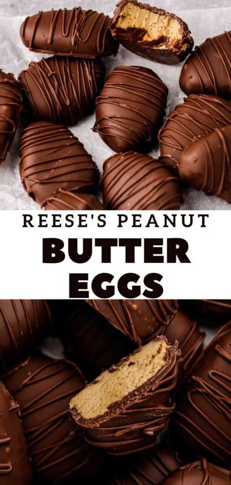 Peanut Butter Eggs Recipe, Easter Candy Recipes, Reese Eggs, Peanut Butter Egg, Reese Peanut Butter Eggs, Peanut Butter Easter Eggs, Chicken Biscuits, Hot Honey Chicken, Peanut Butter Eggs