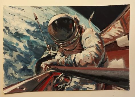 Astronomy Character Design, Space Race Aesthetic, Ocean Astronaut, Astronaut Icon, Astronaut Aesthetic, Astronaut Drawing, Astronaut Art, Nice Art, Art Inspiration Drawing