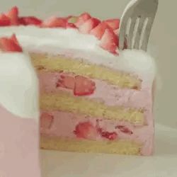 Angel Cake AD stimboard x | x | x x | x | x x | x | x Cute Gifs, Angel Cake, Cute Snacks, Cake Videos, Kawaii Food, Cute Desserts, I Want To Eat, Strawberry Cake, Pretty Cakes