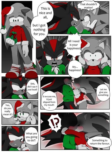 Sonadow Boom, Sonadow Comic, Sonic X Shadow Fanart, Shadow Fanart, Shadow X Sonic, Sonic Y Shadow, Sonic X Shadow, Sonic Ships, Christmas Comics