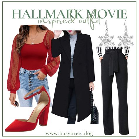 Hallmark Christmas Outfits, Christmas Movie Outfits, Hallmark Movie Outfits, Dinner Party Christmas, Outfit For Dinner, Movie Outfit, Movie Outfits, Movie Inspired Outfits, Party Outfits For Women