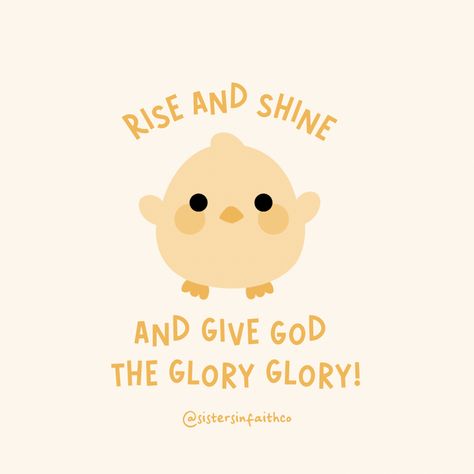 Rise and shine and give God the glory, glory! 🐥​​​​​​​​​Psalm 118:24 - 'This is the day that the Lord has made; let us rejoice and be glad in it.' No matter the challenges we face, every day is a gift from God. Let's embrace each day with gratitude and joy, knowing that God is with us every step of the way.🩵     #sistersinfaithco #christianity #jesus #christian #bible #god #faith #jesuschrist #church #christ #love #prayer #bibleverse #holyspirit #godisgood #pray #truth #hope #prochurchmedia #blessed Cute Christian Pfp, Fun Christian Wallpapers, Kawaii Christian Wallpaper, Do All To The Glory Of God, Cottagecore Christian Wallpaper, Psalm 118:24, Groovy Christian Wallpaper, Give God The Glory, Every Day Is A Gift