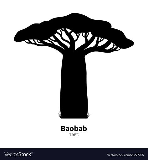 Bucket Drawing, African Tree, Tree Prints, Baobab Tree, Tree Images, Tree Logos, Tree Illustration, Tree Silhouette, Channel Art