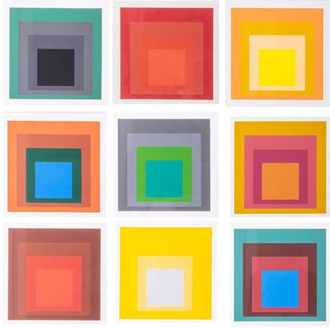 Josef Albers Bauhaus, Graphic Blanket, Josef Albers Color, Joseph Albers, Square Painting, Josef Albers, National Gallery Of Art, Paul Klee, Art Institute Of Chicago