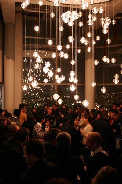 Lighting idea for dinner Bocci Lighting, Ball Pendant Lighting, Harry Potter Wedding, Staircase Chandelier, Crystal Lamp, Ball Pendant, Modern Glass, Let There Be Light, Lead Crystal