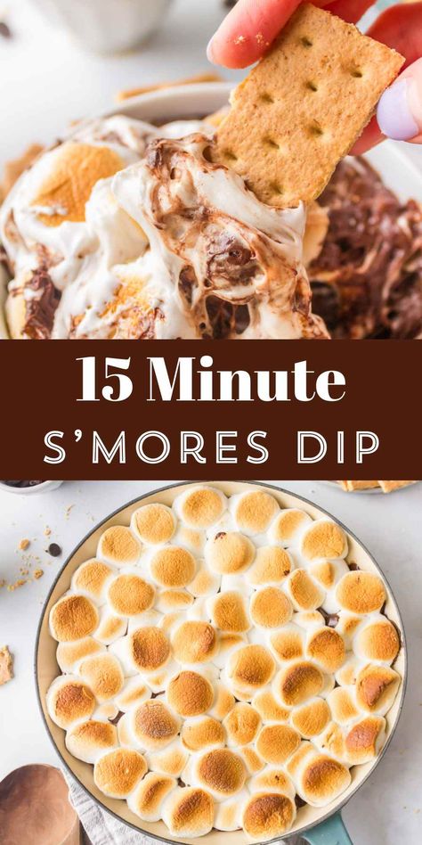 S'mores Dip - I Heart Eating Friday Dinners, Christmas Bible Study, Easy Dessert Dips, Baked Smores, Easy Smores, Smores Dip, Smores Dessert, Dessert Waffles, Smore Recipes