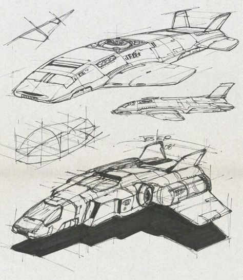 Spaceship Drawing, Ship Sketch, Pencil Drawing Ideas, Space Ships Concept, Concept Draw, Space Ship Concept Art, Concept Art Tutorial, Starship Design, Ship Drawing