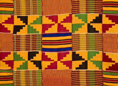 Ghana: Traditional Kente Cloth (border Detail) by Alantobey African Culture Patterns, Ghana Aesthetic, Ghana Independence, Afro Aesthetic, Ghana Culture, Ghana Art, Kente Pattern, Kente Print, African Artwork