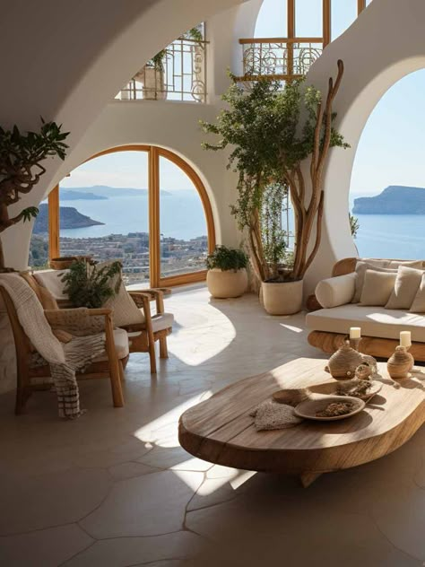 Mediterrian Style Homes Interior, Medatrainian Interior Design, Mediterian Style Interior Design, Morden Mediterranean Interior, Apartment Decorating Mediterranean, Greece Apartment Interior, Medaterain House Interior, Home Interior Design Mediterranean, Medatrainian House Decor